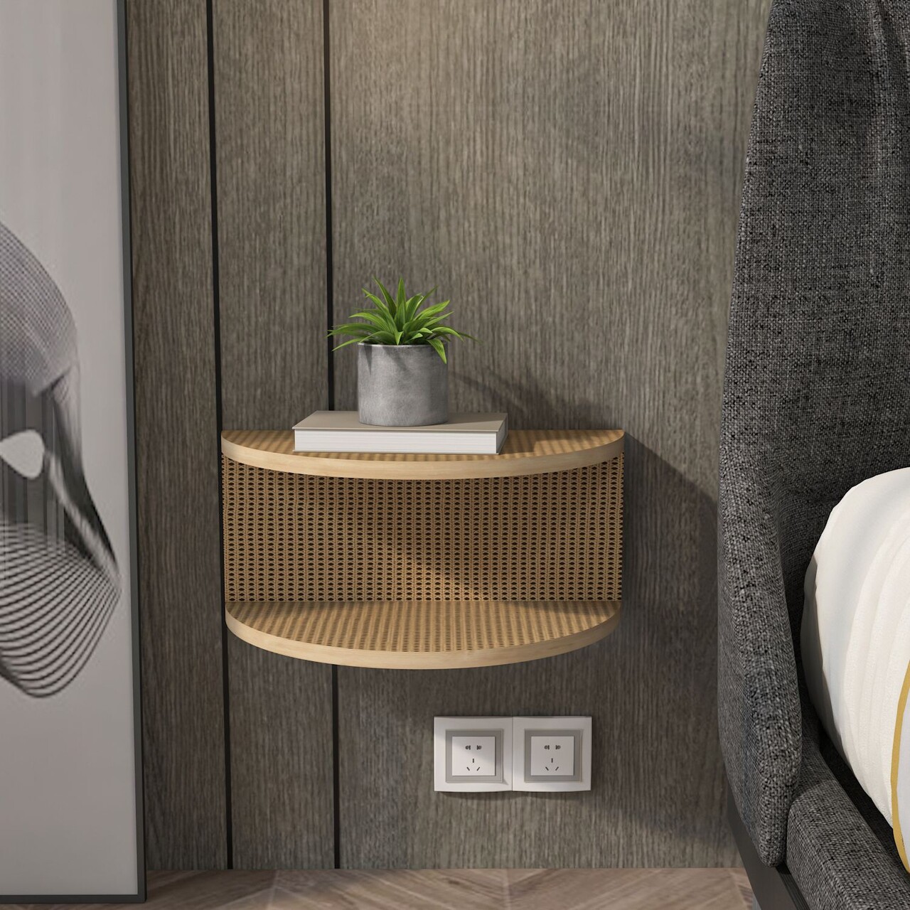 Noptiera, Hanah Home, Bella, 45x19.6x23.8 cm, Hazeran - imagine 6